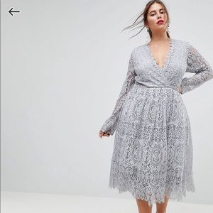 ASOS Curve Midi Lace Dress